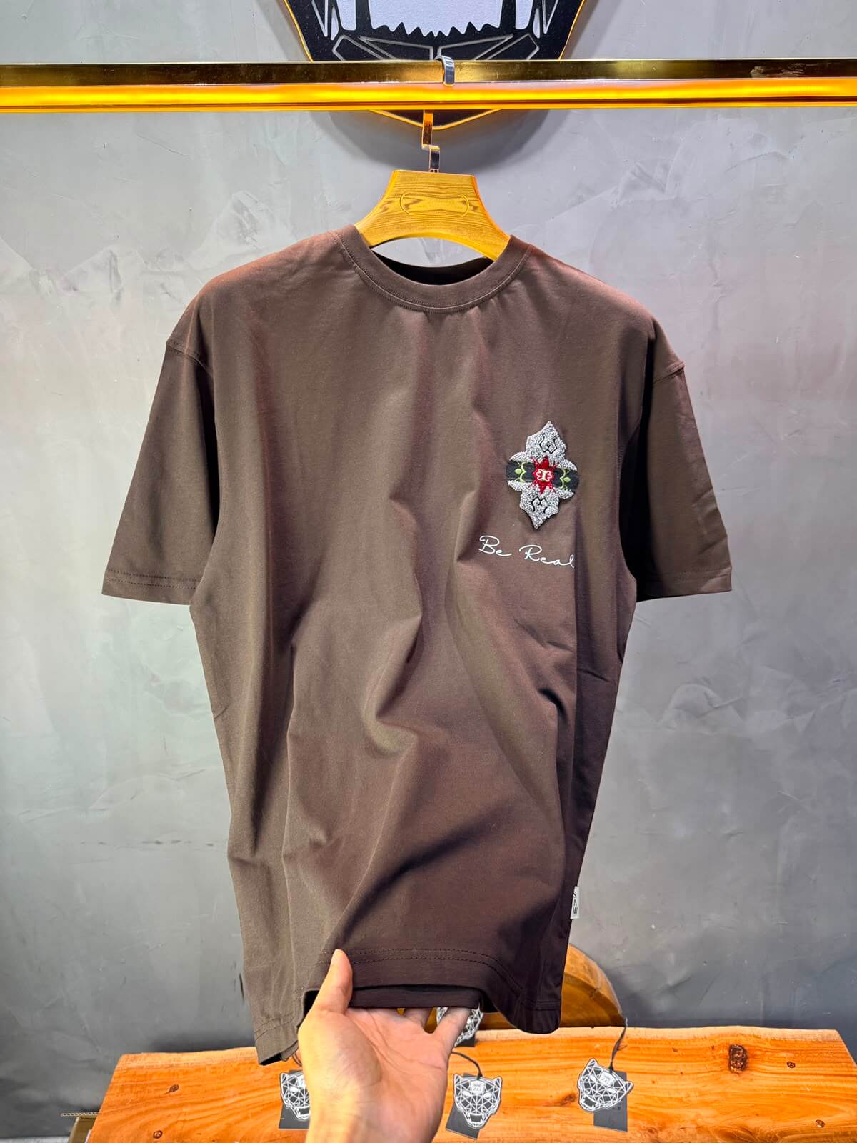 T-Shirt Oversize Be Real — Brown 5176