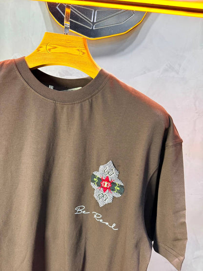 T-Shirt Oversize Be Real — Brown 5176