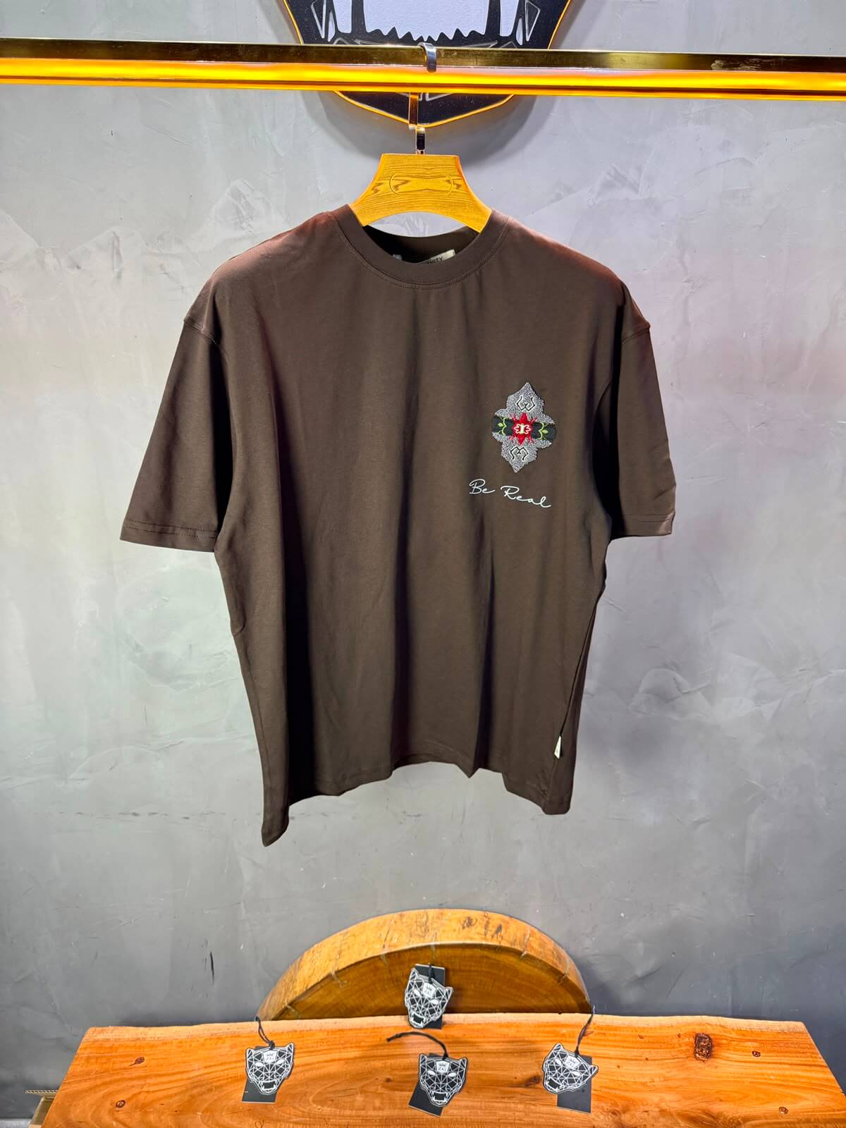 T-Shirt Oversize Be Real — Brown 5176