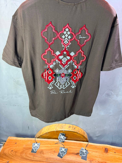 T-Shirt Oversize Be Real — Brown 5176