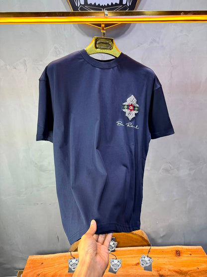 T-Shirt Oversize Be Real — Navy Blue 5176