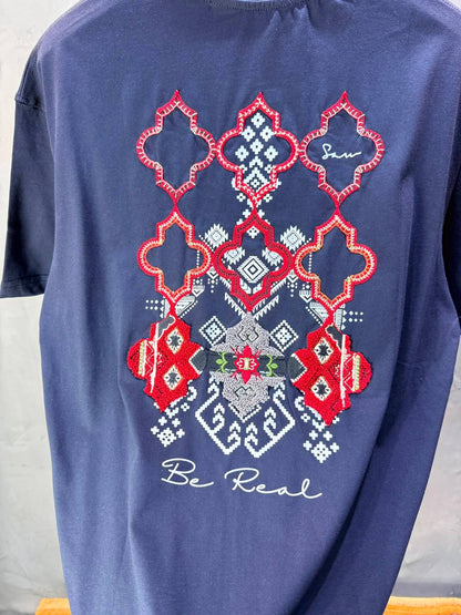 T-Shirt Oversize Be Real — Navy Blue 5176