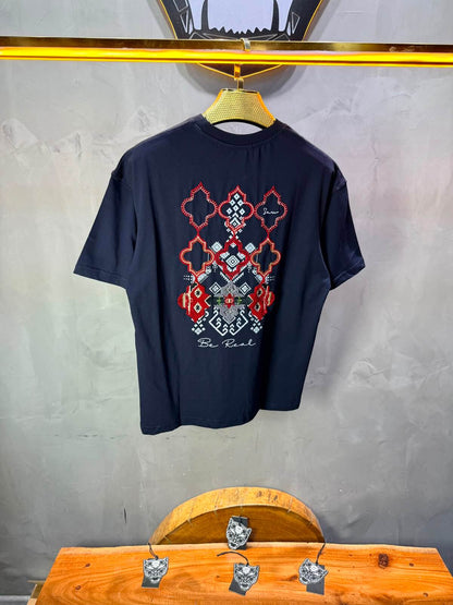 T-Shirt Oversize Be Real — Navy Blue 5176