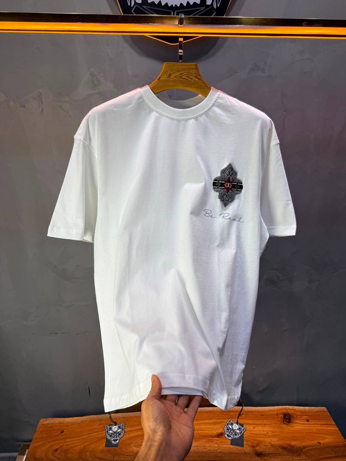 T-Shirt Oversize Be Real — Blanc 5176