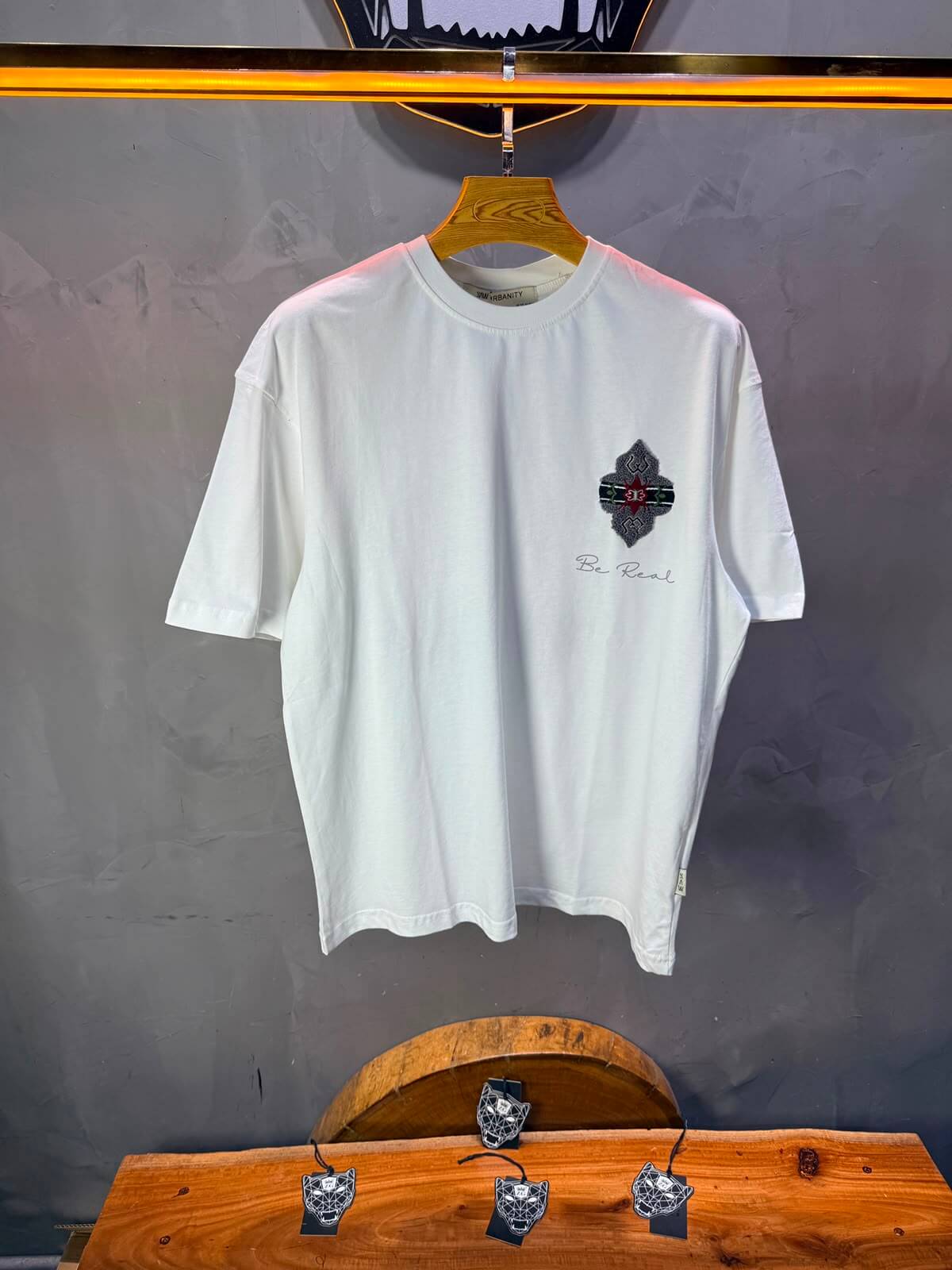 T-Shirt Oversize Be Real — Blanc 5176