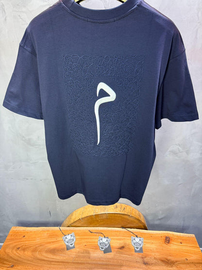T-Shirt Oversize Meem — Navy Blue 5082