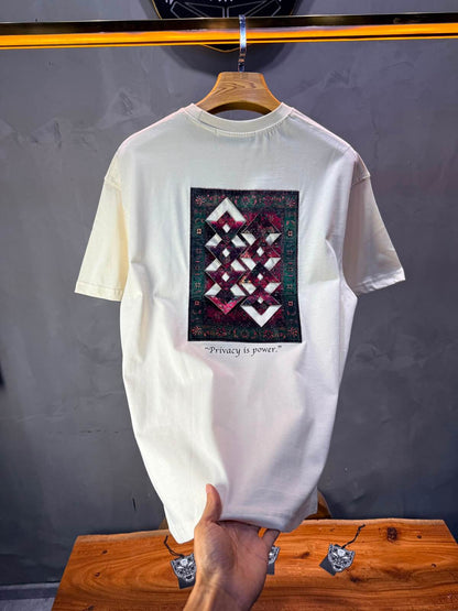 T-Shirt Oversize  Privacy is Power — Beige 5138