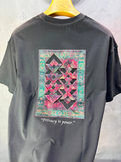 T-Shirt Oversize  Privacy is Power — Noir 5138