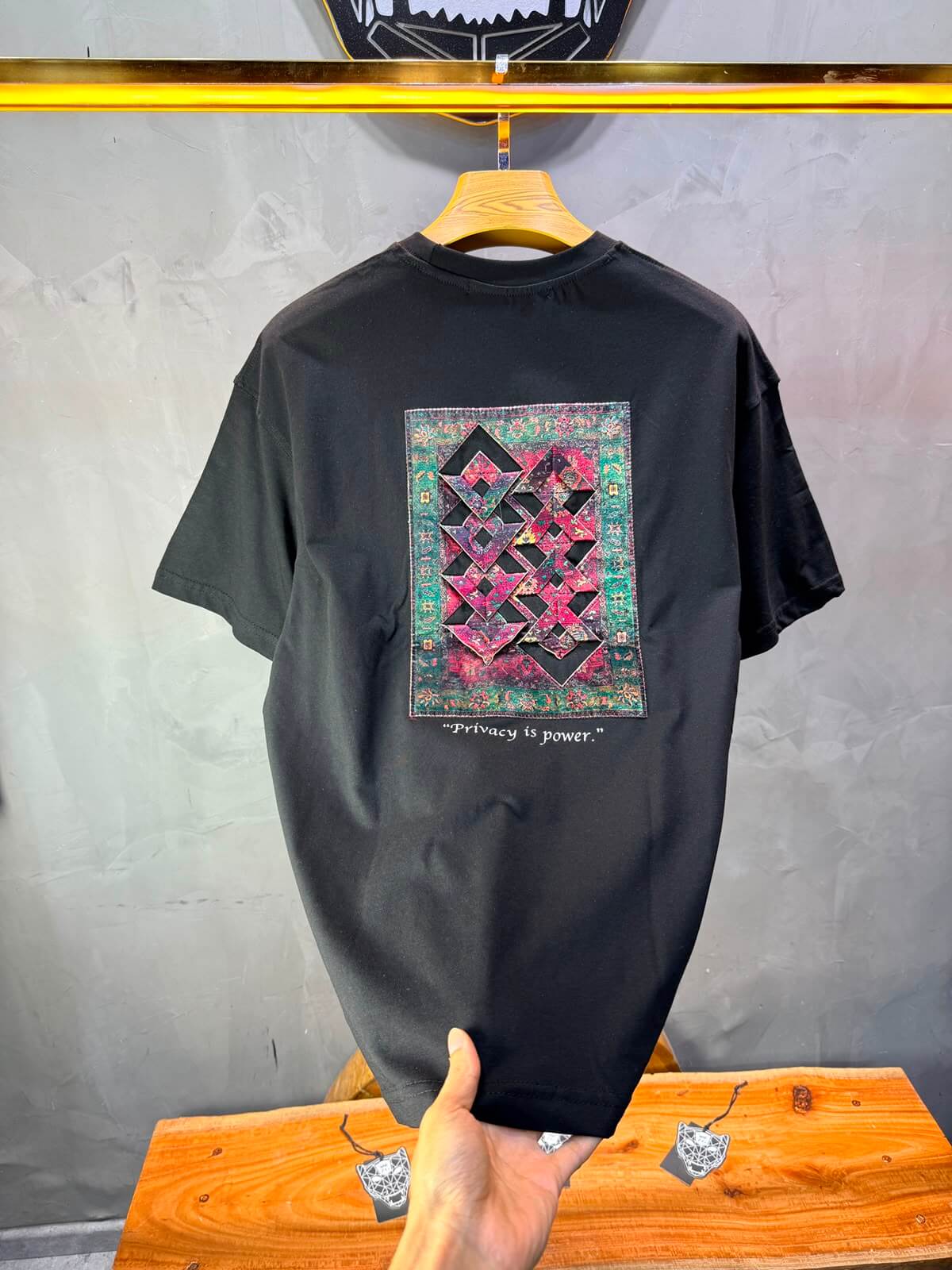T-Shirt Oversize  Privacy is Power — Noir 5138