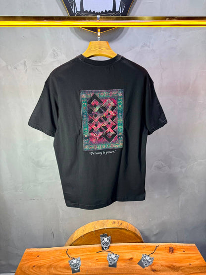 T-Shirt Oversize  Privacy is Power — Noir 5138