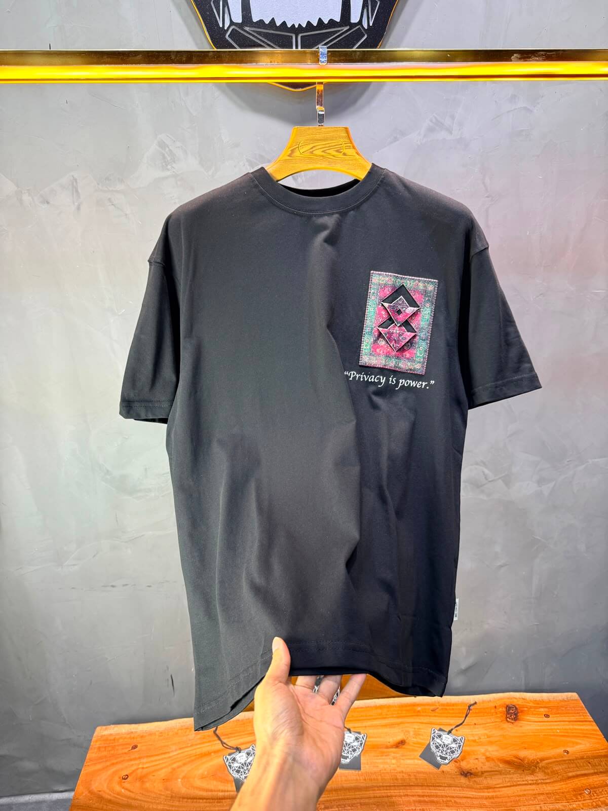T-Shirt Oversize  Privacy is Power — Noir 5138