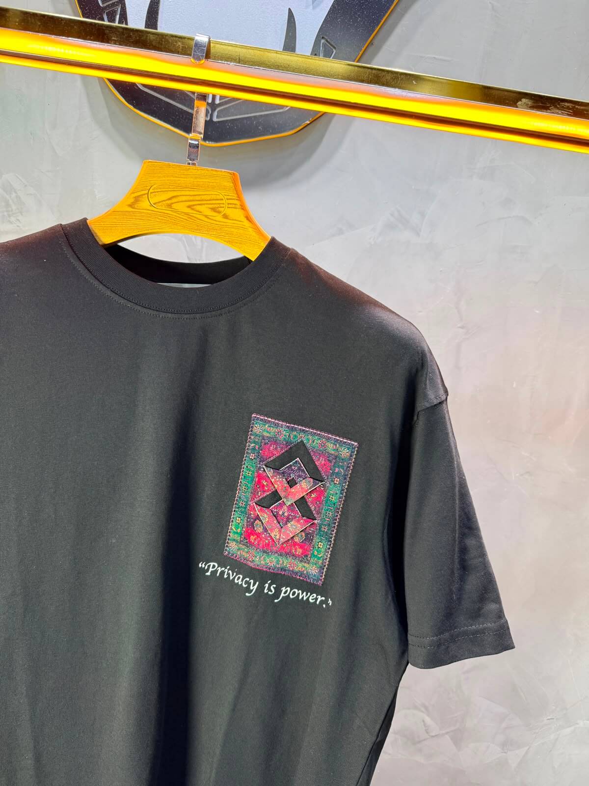 T-Shirt Oversize  Privacy is Power — Noir 5138