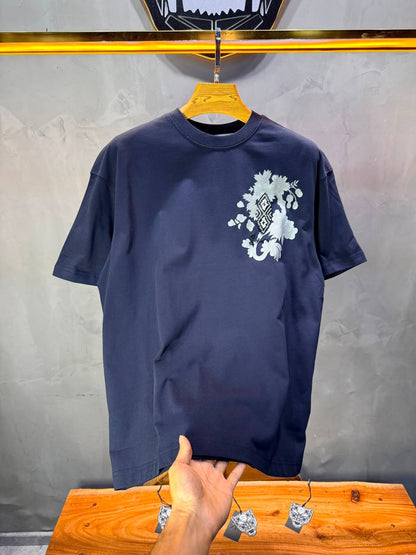 T-Shirt Oversize Urbanity Floral Baroque — Navy Blue 5121