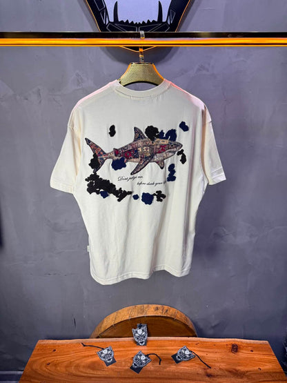 T-Shirt Oversize  Don’t Judge Me — Beige 5169