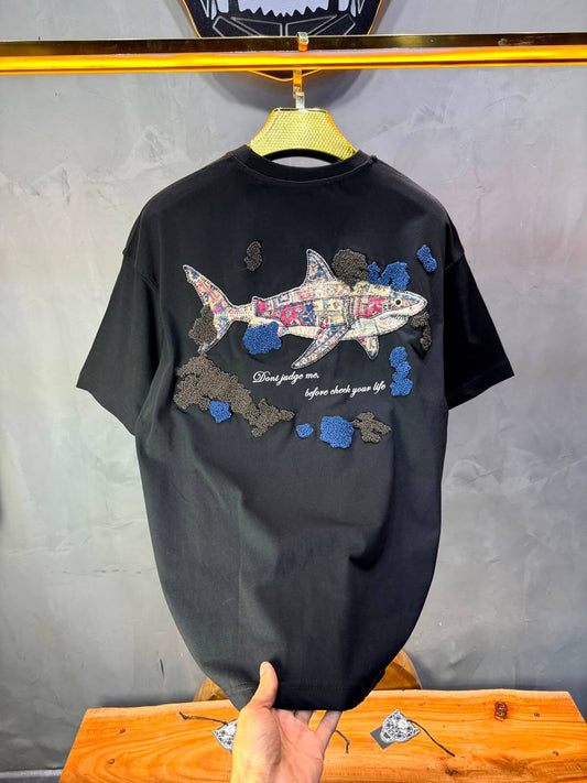 T-Shirt Oversize  Don’t Judge Me — Noir 5169