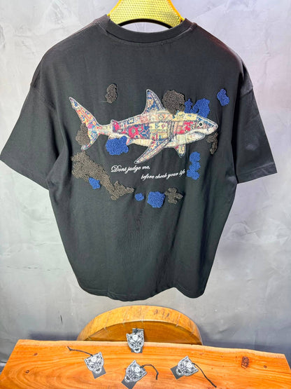 T-Shirt Oversize  Don’t Judge Me — Noir 5169