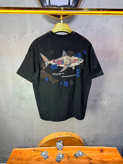 T-Shirt Oversize  Don’t Judge Me — Noir 5169