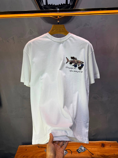 T-Shirt Oversize  Don’t Judge Me — Blanc 5169