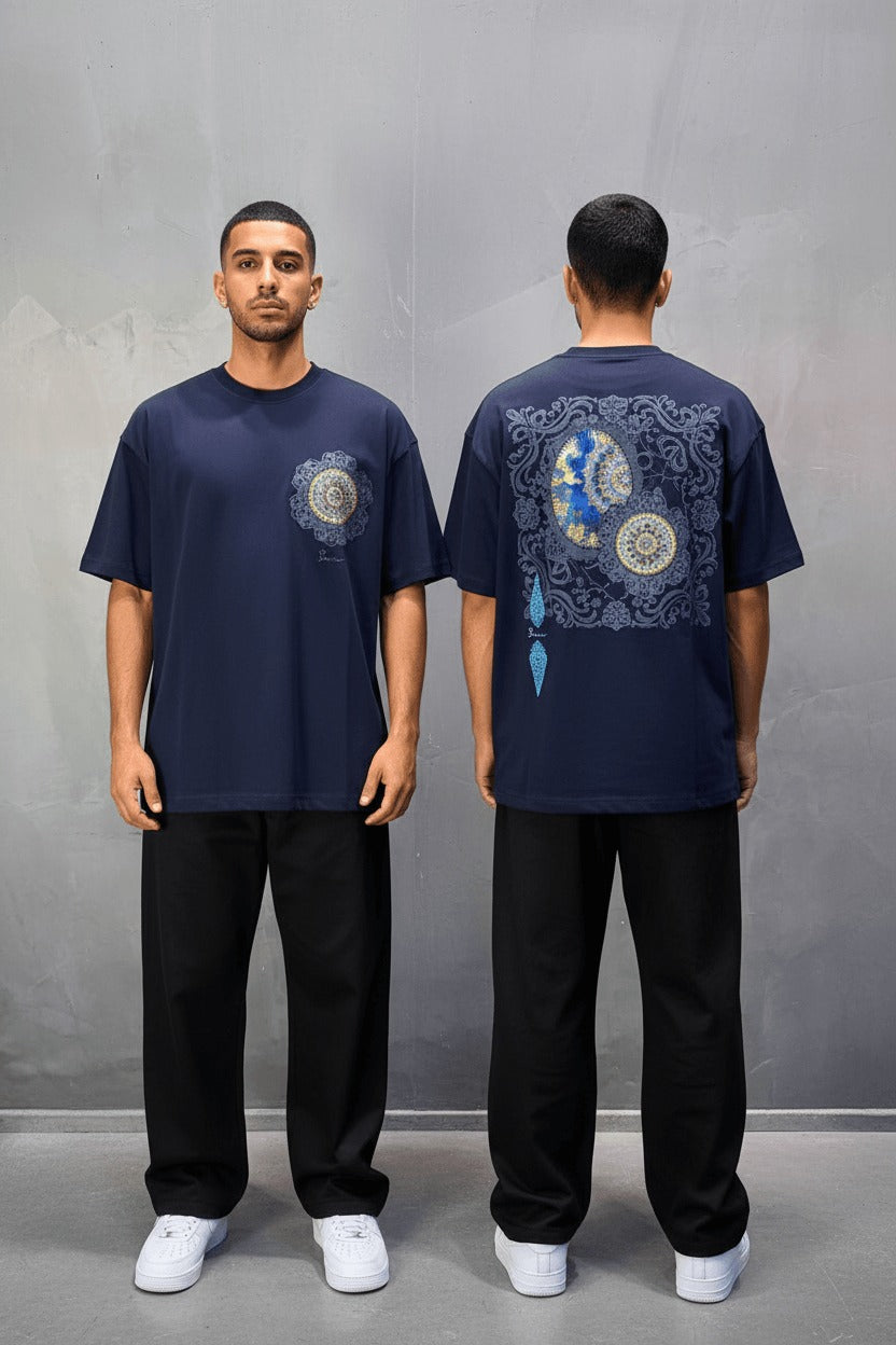 T-Shirt Oversize Receive — Navy Blue 5098