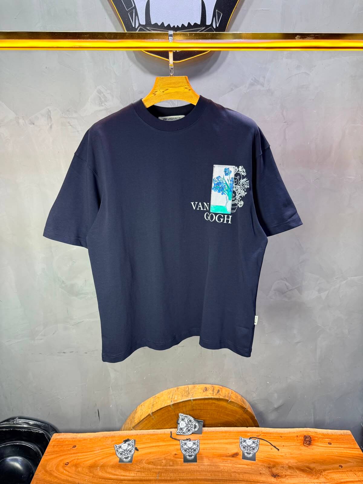 T-Shirt Van Gogh Irises — Navy Blue 5141