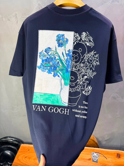 T-Shirt Van Gogh Irises — Navy Blue 5141
