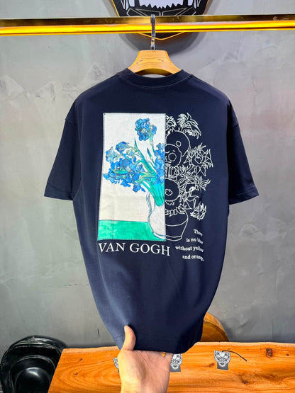 T-Shirt Van Gogh Irises — Navy Blue 5141