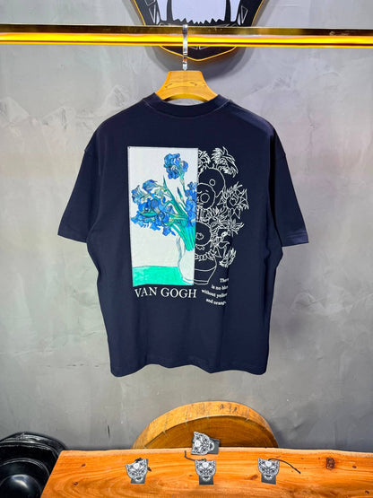 T-Shirt Van Gogh Irises — Navy Blue 5141