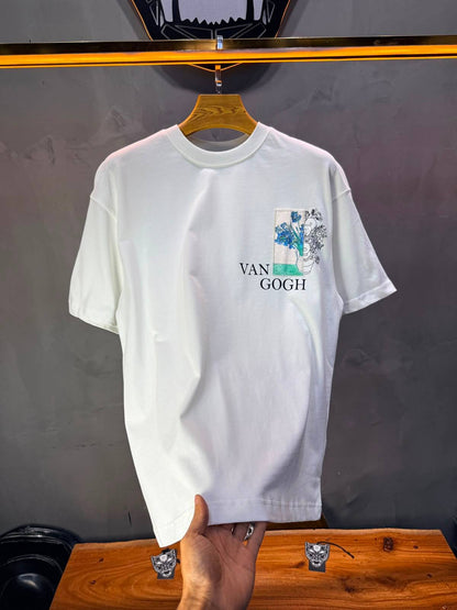 T-Shirt Van Gogh Irises — Blanc 5141
