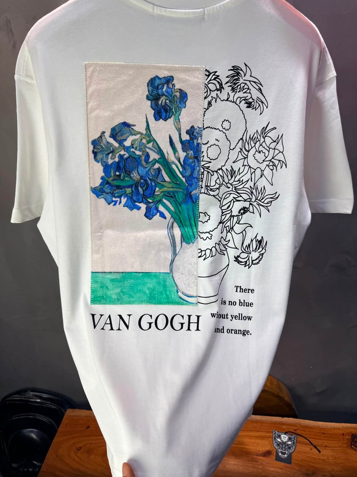 T-Shirt Van Gogh Irises — Blanc 5141