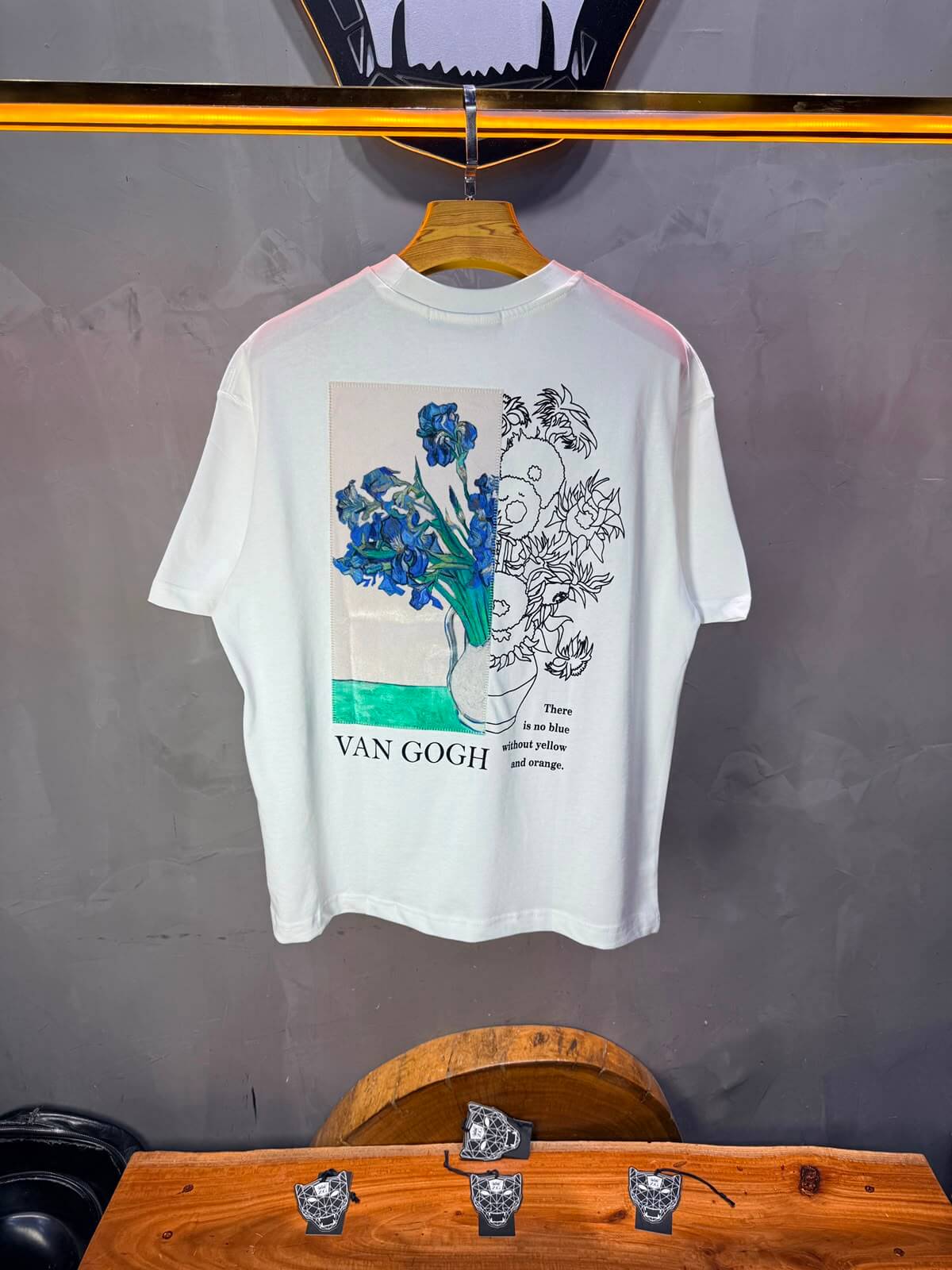 T-Shirt Van Gogh Irises — Blanc 5141