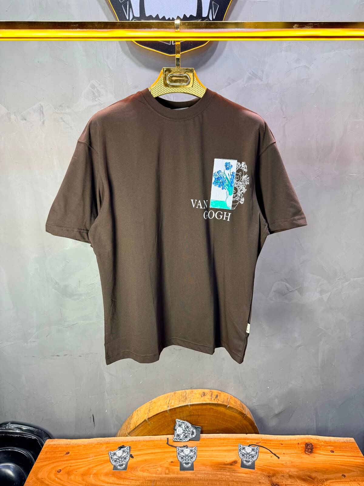 T-Shirt Van Gogh Irises — Brown 5141