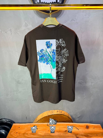 T-Shirt Van Gogh Irises — Brown 5141