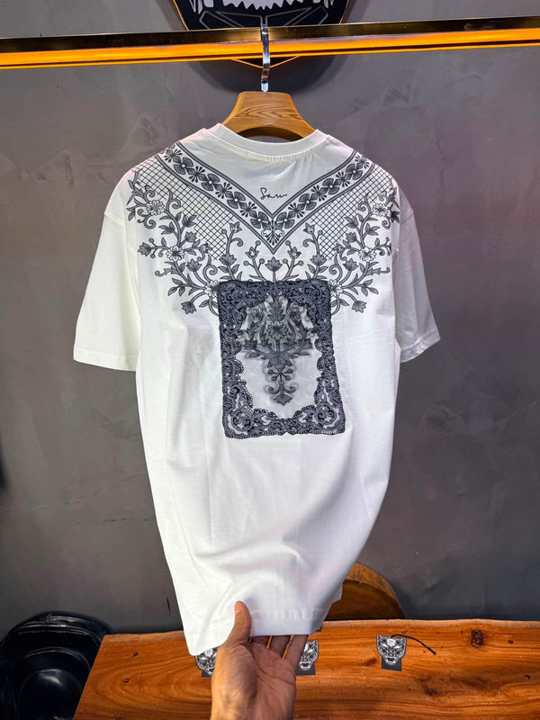 T-Shirt SAW Tiger Floral — Blanc 5163
