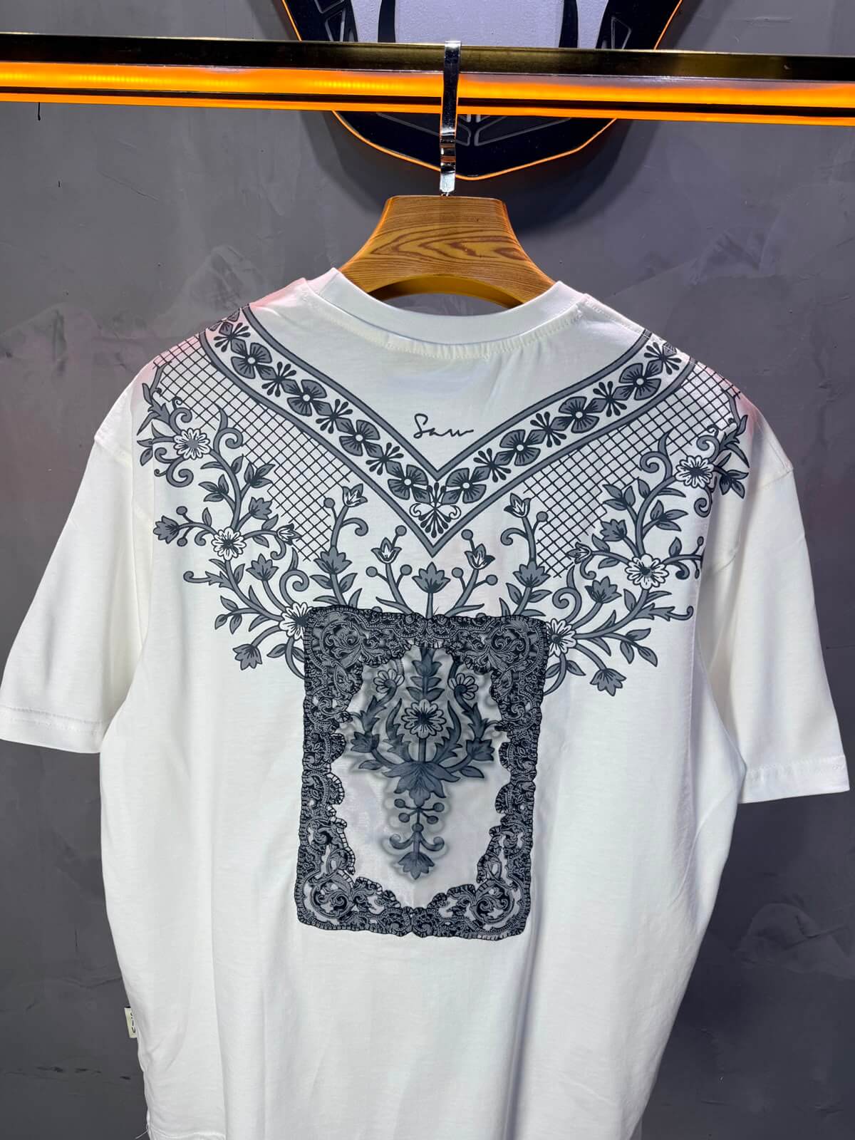 T-Shirt SAW Tiger Floral — Blanc 5163
