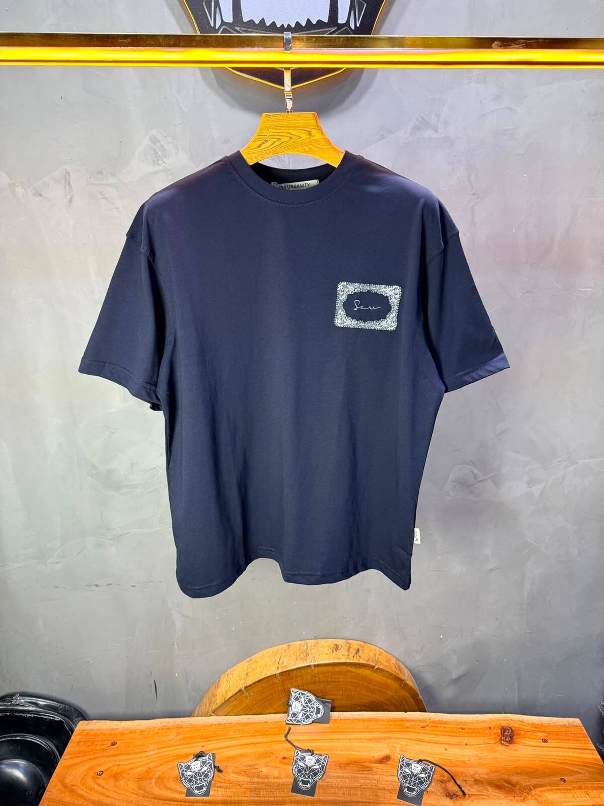 T-Shirt SAW Tiger Floral — Bleu Marine 5163