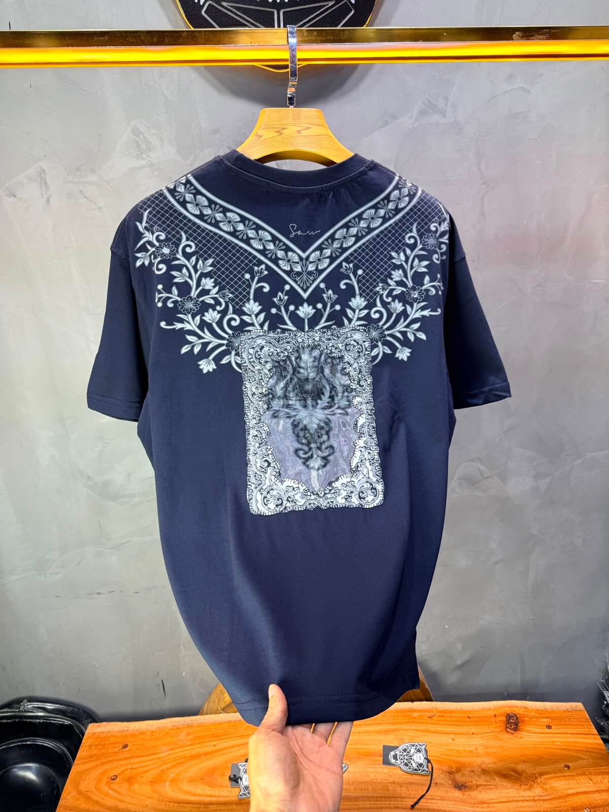 T-Shirt SAW Tiger Floral — Bleu Marine 5163
