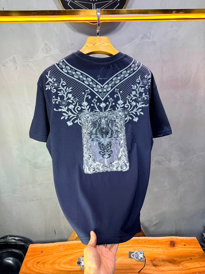 T-Shirt SAW Tiger Floral — Bleu Marine 5163