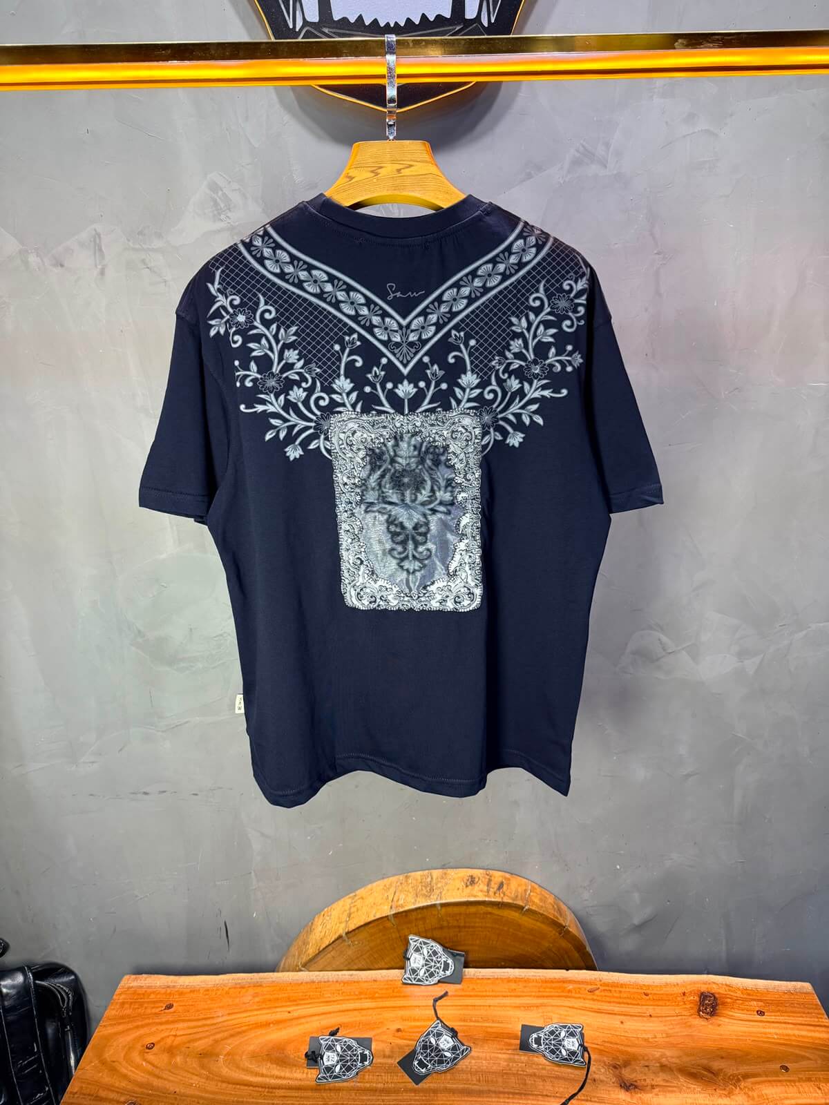 T-Shirt SAW Tiger Floral — Bleu Marine 5163