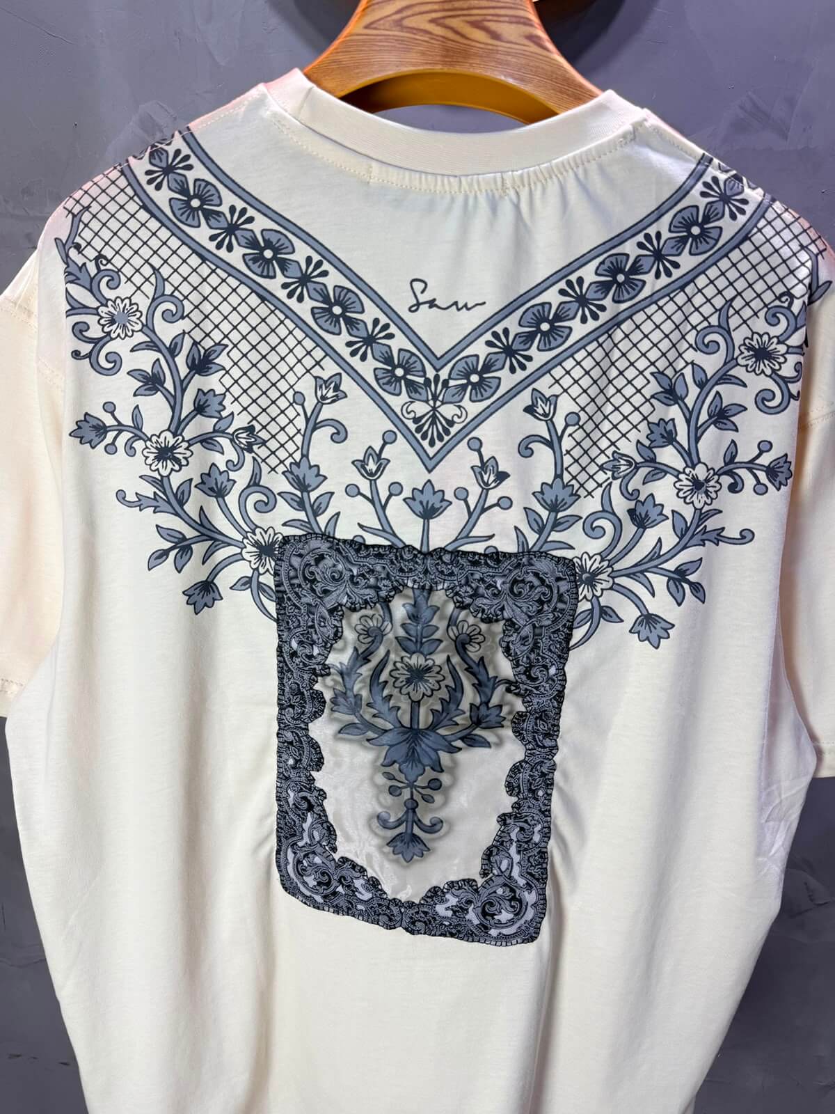 T-Shirt SAW Tiger Floral — Beige 5163