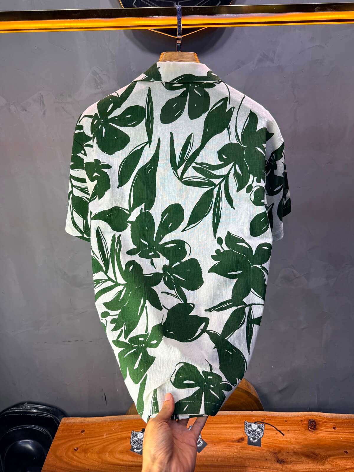 Chemise Floral Ink Brush — Blanc Green 265