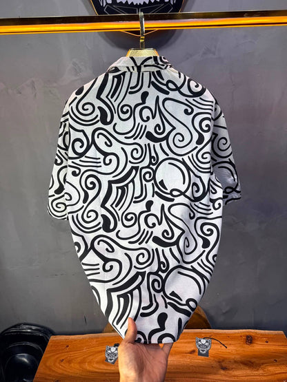 Chemise Calligraphie Graffiti — Blanc 183