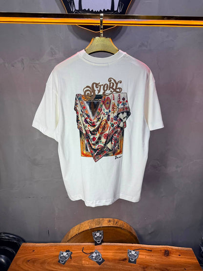 T-Shirt Story Foulard Brodé — Blanc 5182