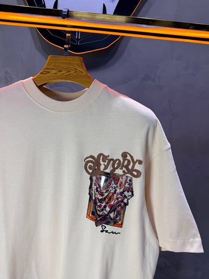 T-Shirt Story Foulard Brodé — Beige 5182