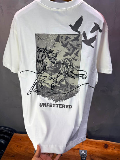 T-Shirt Unfettered — Sam — Blanc 5172