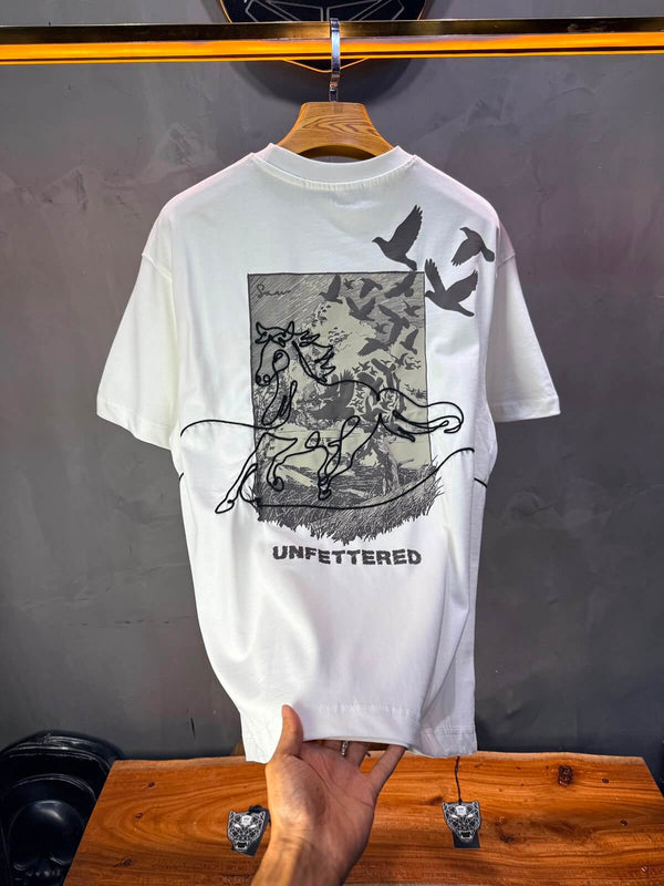 T-Shirt Unfettered — Sam — Blanc 5172