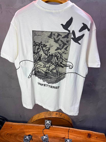 T-Shirt Unfettered — Sam — Blanc 5172