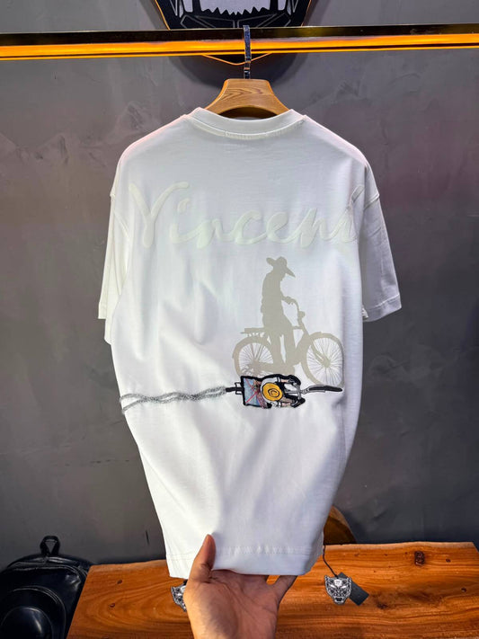 T-Shirt Vincent Cycliste — White 5073