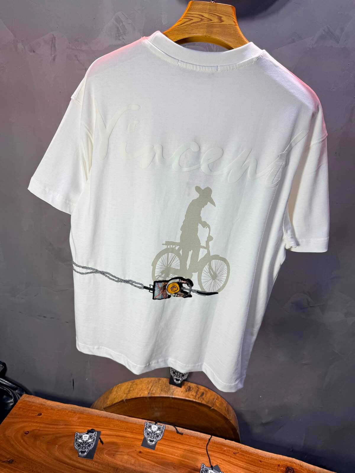 T-Shirt Vincent Cycliste — White 5073