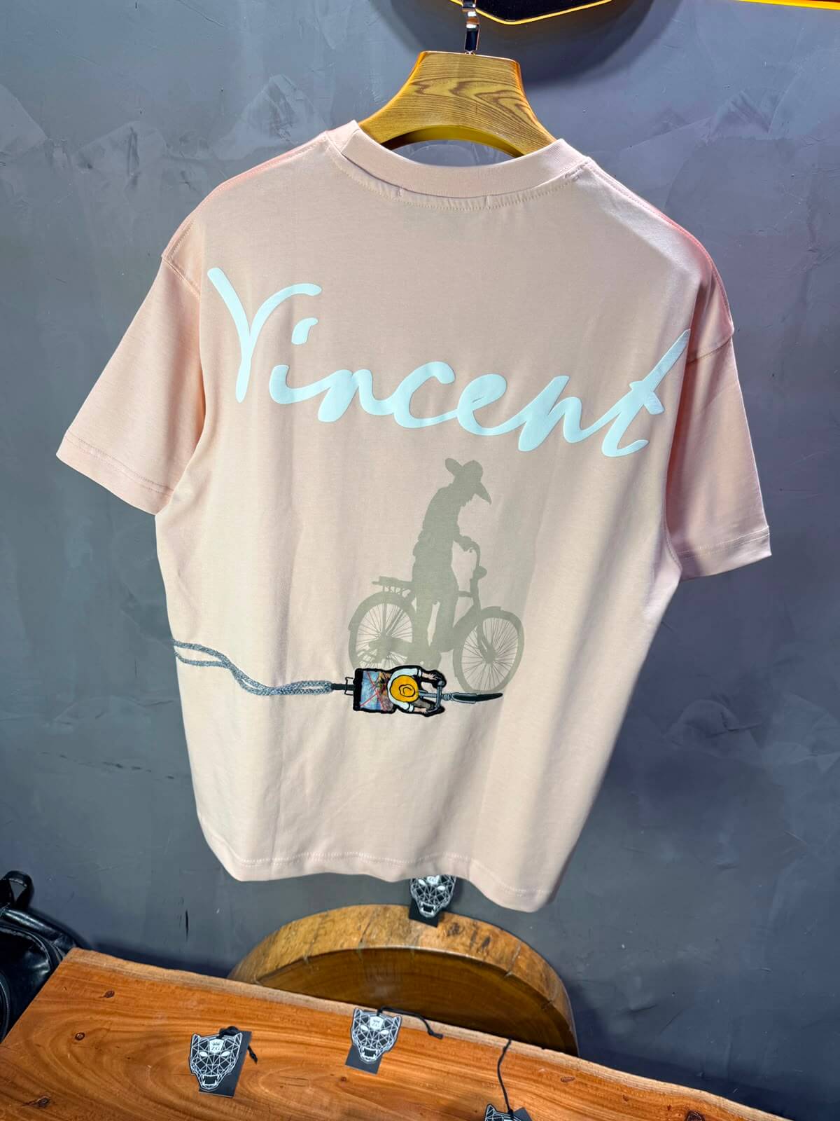 T-Shirt Vincent Cycliste — Rose 5073