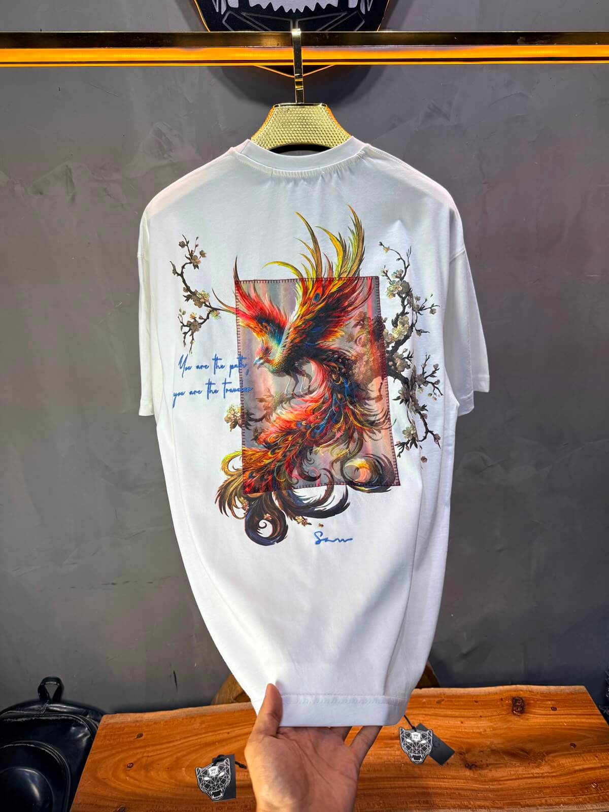 T-Shirt Phénix Sakura — Sam — Blanc 5180
